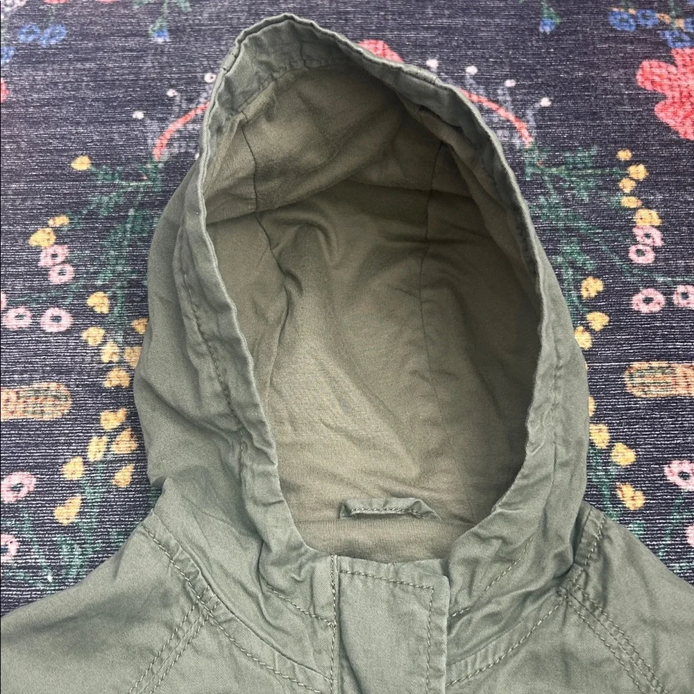 Old Navy Toddler Green Khaki Hooded Jacket, Size 3T